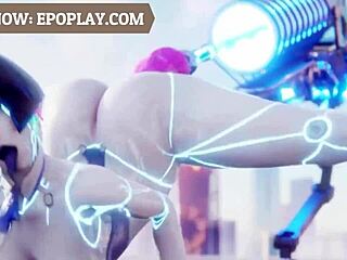 3D Shy Babes with Virgin Pussy Thumped by Huge Cock