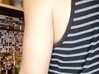 Plumber asks, Need your pipes cleared? while I stroke his big cock for a messy facial.