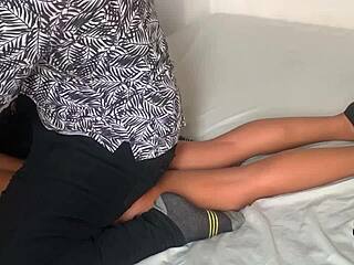 He dominated my stepsister with erotic massage! 😏