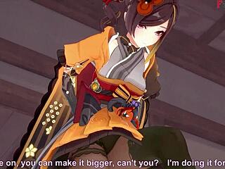 chiori giving blowjob sex in genshin impact, full pov on sheer fantasyking3