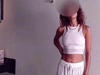 Skinny french teen contrasts with fat mexican in intense blowjob