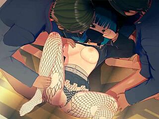 I'm The Gothic Big Titted Anime Girl Getting Fucked By Three Guys