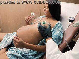 Dayanara precisa de ajuda para tirar o leite das tetas grávidas