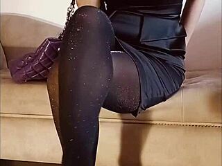 shiny pantyhose get soaked in pee during a solo fetish session. it's raw and unfiltered!