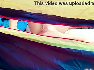 solo girl masturbates at camp