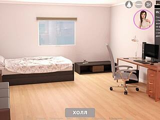 in the echoes of lust game, the redhead teacher gets fingered and kissed passionately