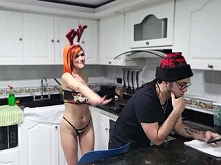 Santa's Servant Drains You for Christmas Quickie Action