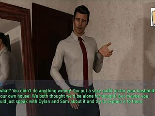 Wife and stepmother play game in lingerie