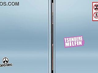 Tsundere Milfin hentai game ep 6 action. My boss teases with massive tits spilling from tight cleavage!