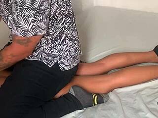 He dominated my stepsister with erotic massage! 😏