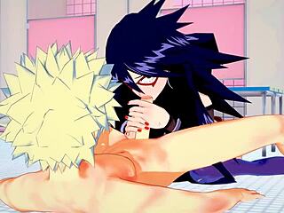 bakugou katsuki x namuri kayama hentai blowjob ends with creampie.