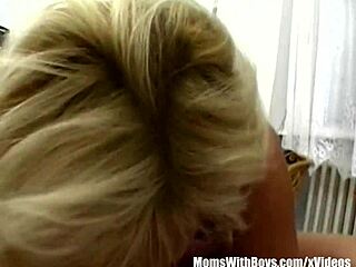 blonde horny milf bombshell sucked and fucked my cock