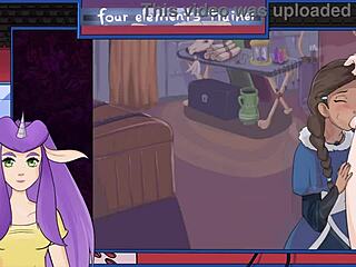 Nami gives blowjob in avatar game