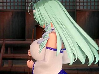 Cute Sanae Gives Big Tit Paizuri In 3D Hentai Animation With Creampie