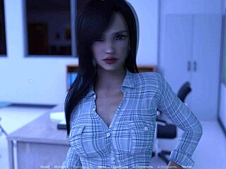 in the echoes of lust game, the redhead teacher gets fingered and kissed passionately