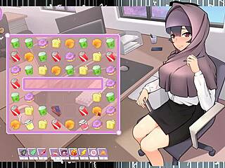 Tsundere Milfin hentai game ep 6 action. My boss teases with massive tits spilling from tight cleavage!