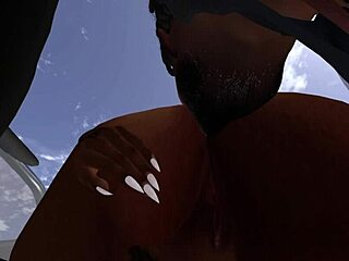 Black Man Pounds Ebony Babe with Huge Cock at Drive-In Theater