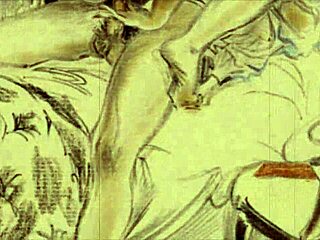 Hluboké city k vintage erotickým kresbám