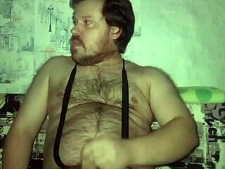 i'm lovin' this russian gay guy masturbatin' his big tattooed cock and shakin' balls
