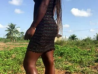 crazybitch enjoys twerking her big ass outdoor