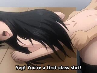 anime slut takes double penetration and facial