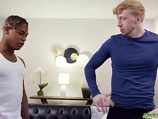 Two straight athletes go all in for intense deepthroat blowjob workout