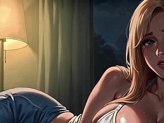 Futa shemale blows stepsister on crowded public beach in 3D hentai.