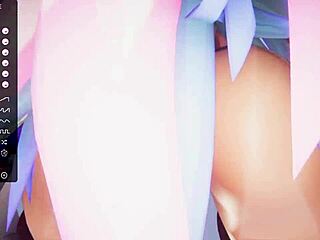 Hentai Vtuber Cosmic Faith Flexing Her Ass Ending Inside Pussy 3D Vrchat Mmd