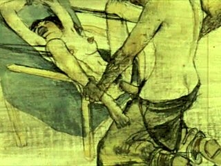 Hluboké city k vintage erotickým kresbám