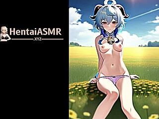 blue haired hentai slut casts love spells in visual journey