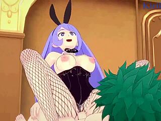 Nejire Hado, Tsuyu Asui in Midoriya v zajčjih hentai kostumih