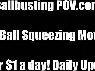 In this femdom scene, I kick balls and humiliate for pleasure