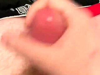 quick jack off with cumshot before bed. solo gay moment unfolds.