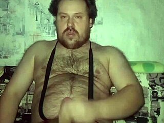 i'm lovin' this russian gay guy masturbatin' his big tattooed cock and shakin' balls