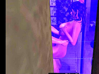 oh no, neighbor caught us in shower!