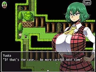 yuka in scattered shard of the yokai, threesome with goblins in hotspring