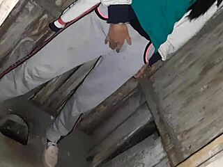 Caught Neighbor Masturbating in Street Toilet and Joined