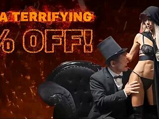 Blonde witch Veronica Leal ritual anal fuck deep throat outdoor Halloween