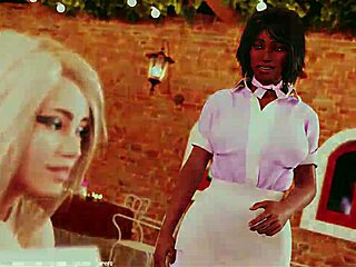 角色扮演与金发18+少女Jenny在AOA学院29游戏中约会