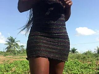 crazybitch enjoys twerking her big ass outdoor