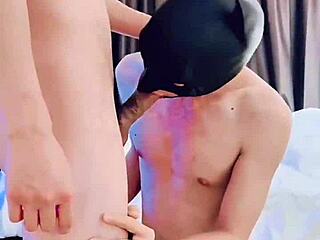 Emotional gay asian couple's horny bareback fuck