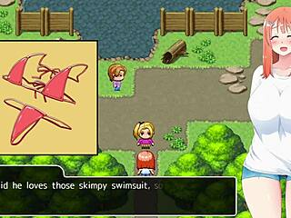 Får röd bikini av annan tjej i lantlig exhibitionist-del 2