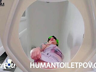 I caught Kittycamtime off guard using me as her human toilet!