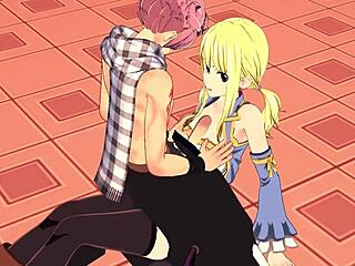 lucy natsu's fairy tail blowjob adventure
