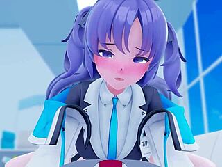 yuuka and her teacher engage in hardcore acts in 3d hentai.