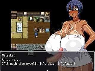 Tanned Girl Natsuki Loves Massive Tits Cumshot In Hentai Game Episode 13