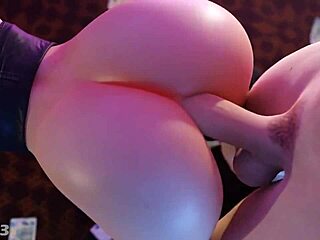 V tomto 3D hentai anime postava dává deepthroat kouření velkému ptákovi