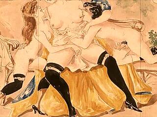 I’m obsessed with these vintage erotic cartoon drawings.