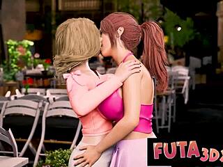 futa3dx - big tittied big dicked futa fuckes blonde on the terasse