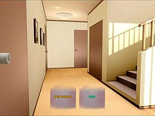 hey, why’s my stepmom teasing me with that bottle like it’s a cock in this hentai game?